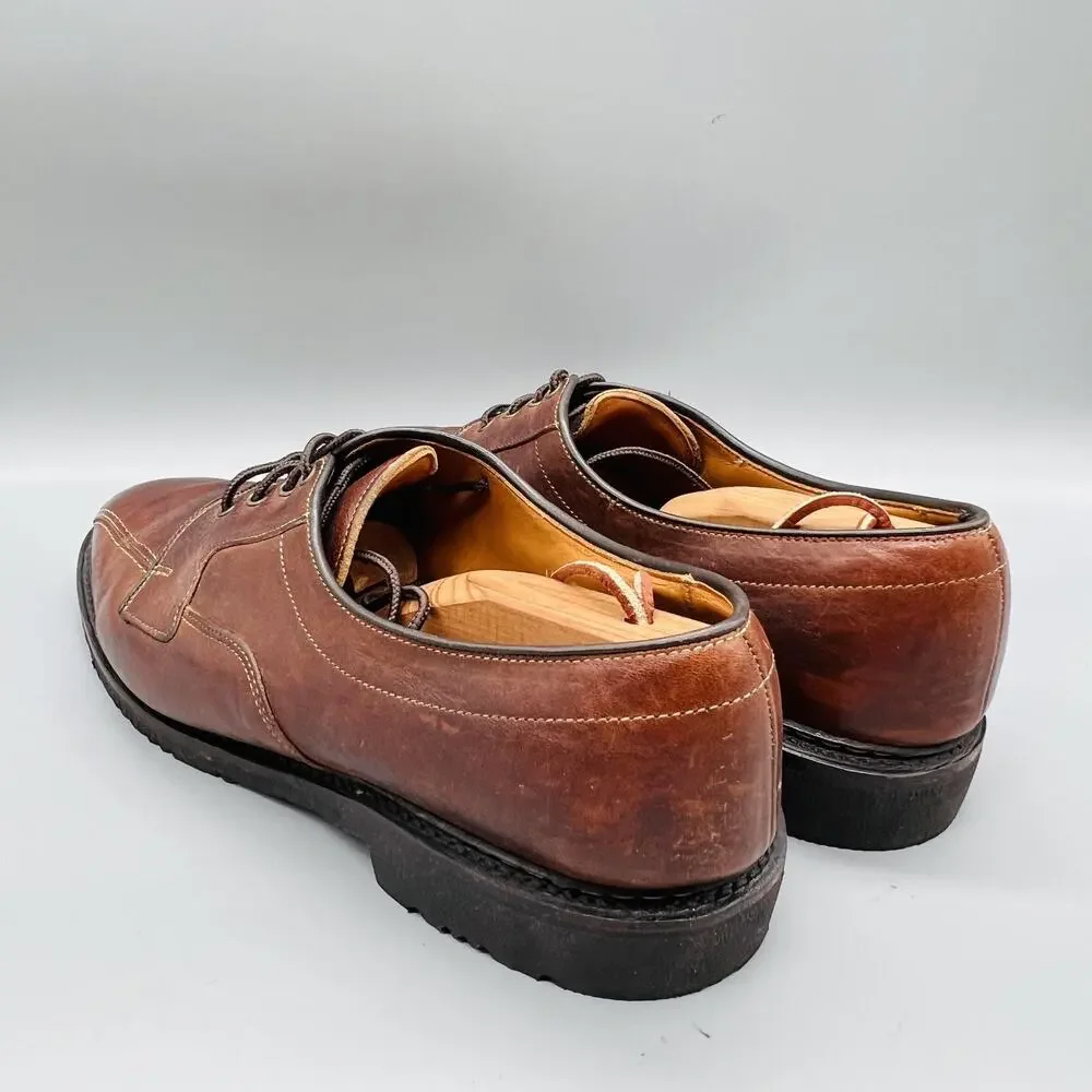 Allen Edmonds Shoes Mens 11 Brown Leather Mapleton Moc Toe Derby Oxford Casual